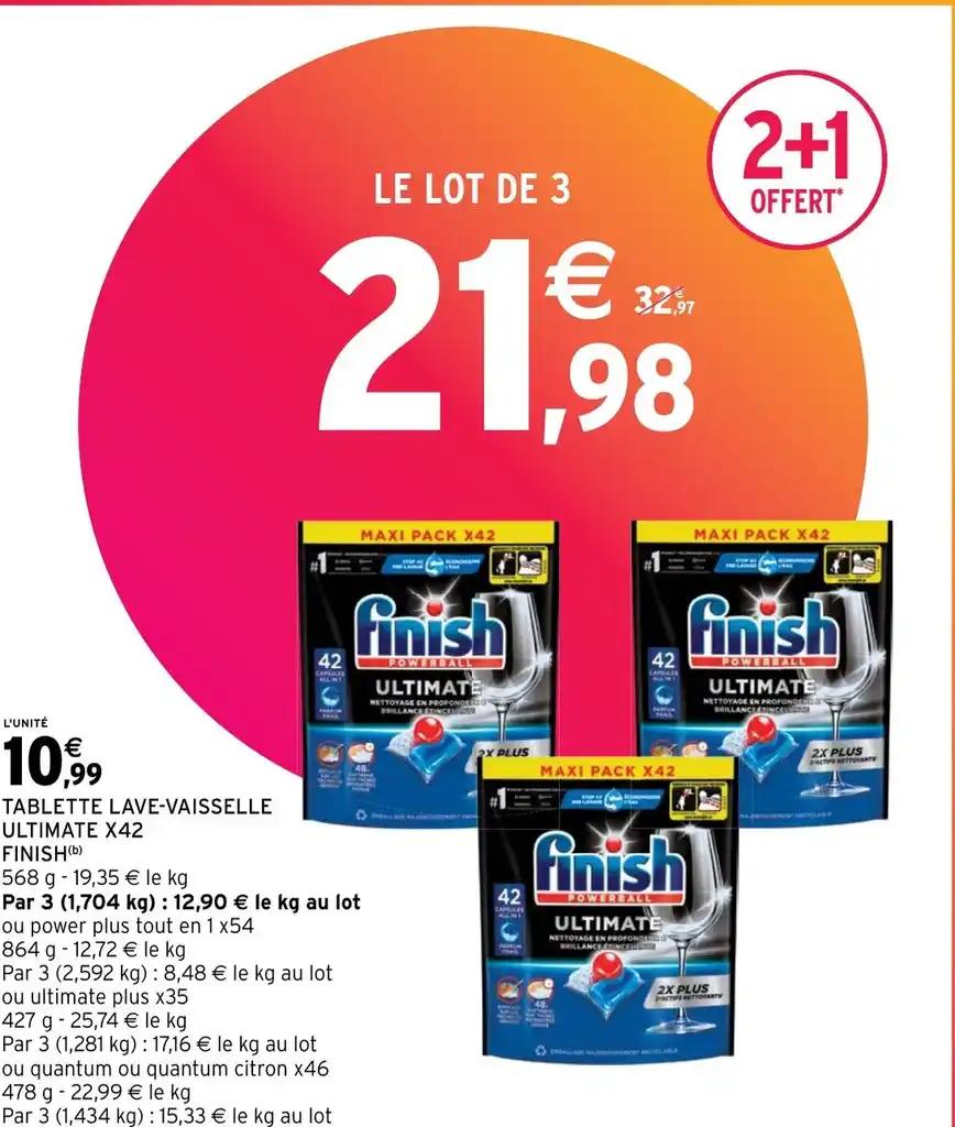 TABLETTE LAVE-VAISSELLE ULTIMATE X42 FINISH(b)
