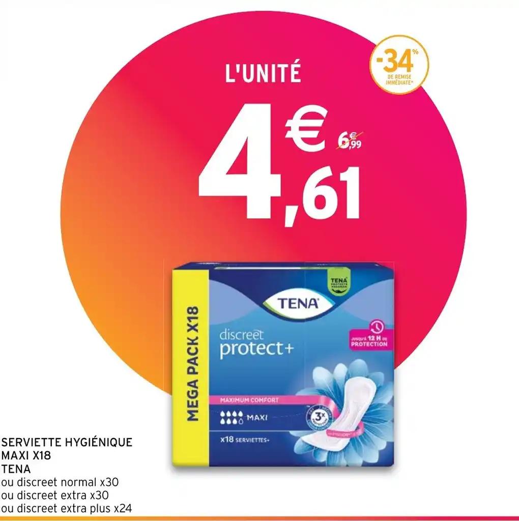 SERVIETTE HYGIÉNIQUE MAXI X18 TENA