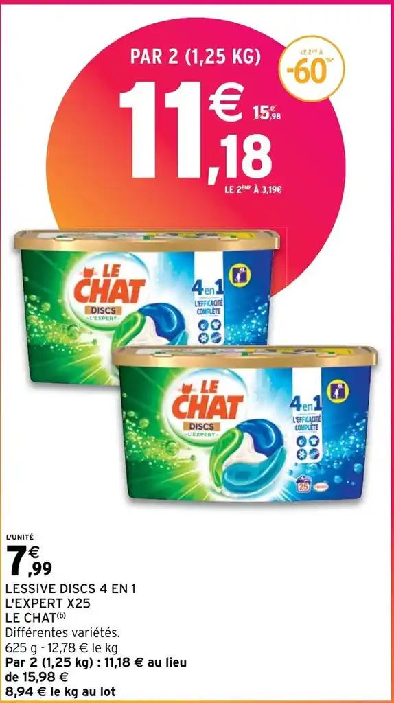 LESSIVE DISCS 4 EN 1 L'EXPERT X25 LE CHAT (b)