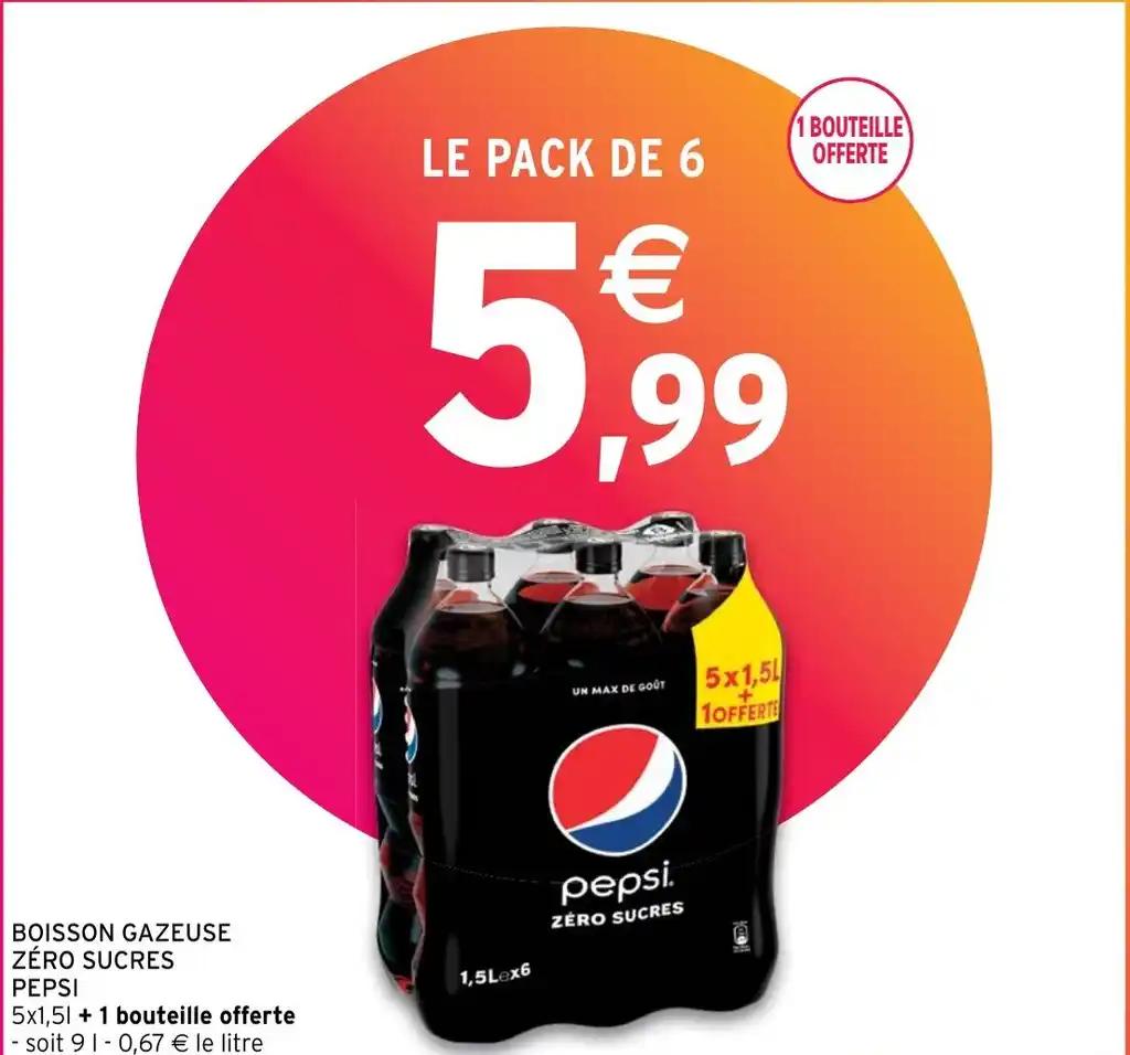 BOISSON GAZEUSE ZÉRO SUCRES PEPSI