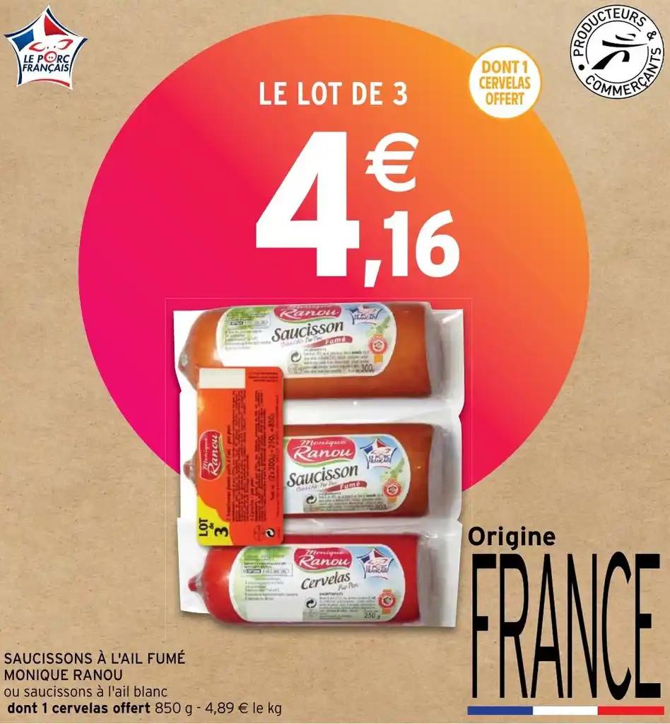 SAUCISSONS À L'AIL FUMÉ MONIQUE RANOU