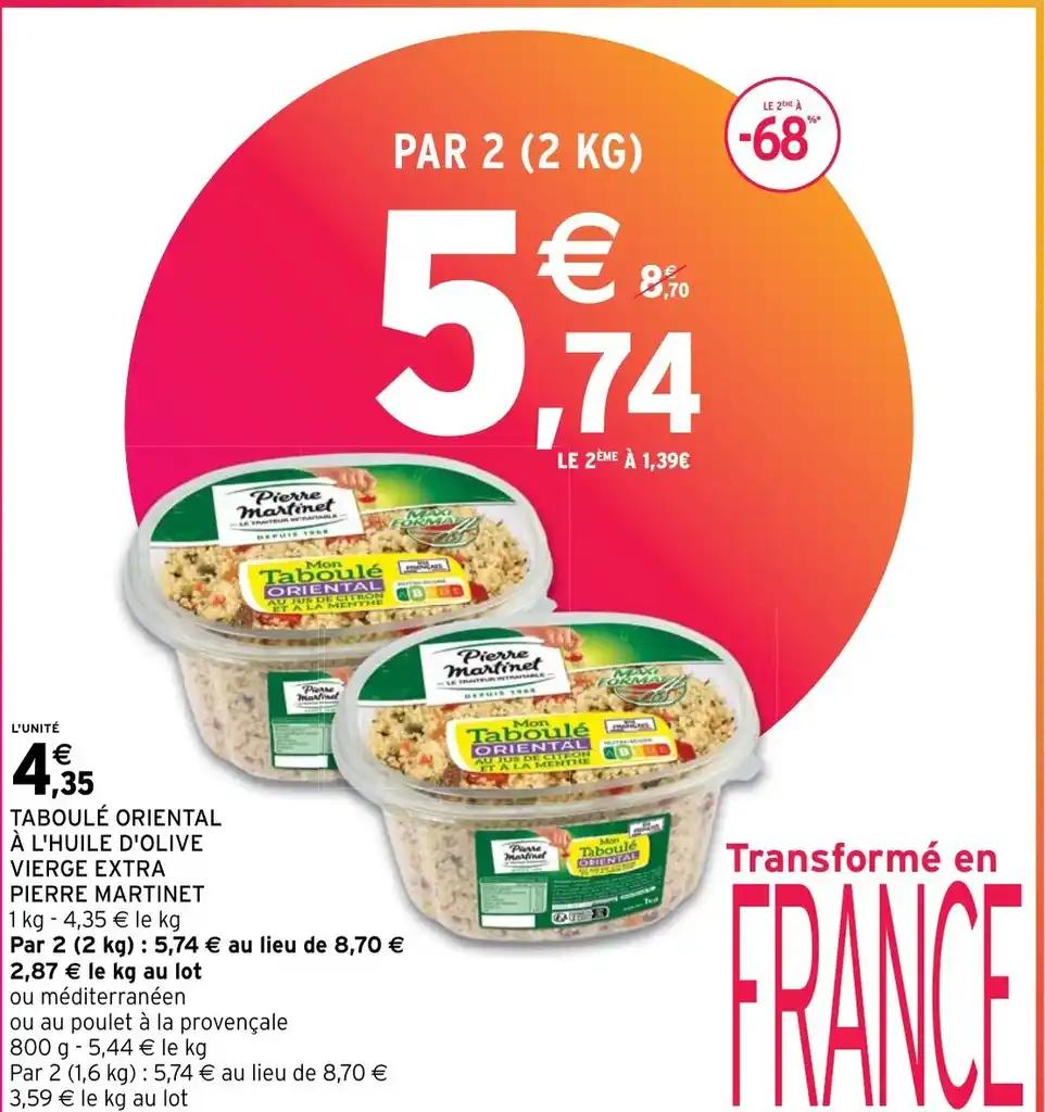 TABOULÉ ORIENTAL À L'HUILE D'OLIVE VIERGE EXTRA PIERRE MARTINET