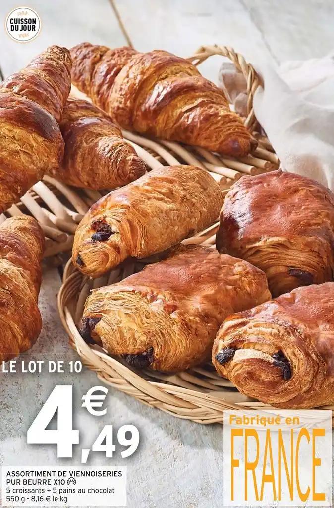 ASSORTIMENT DE VIENNOISERIES PUR BEURRE X10
