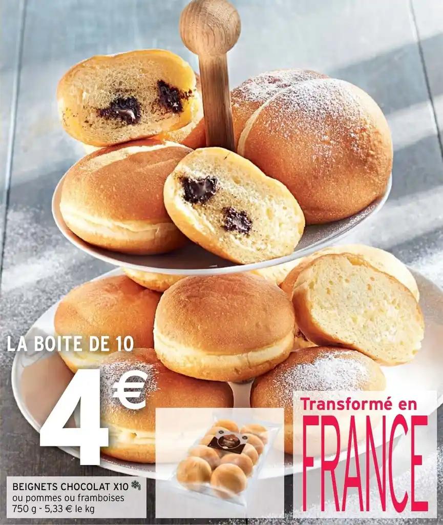 BEIGNETS CHOCOLAT X10
