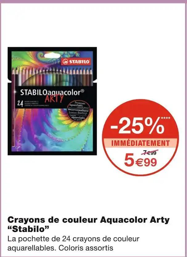 Stabilo Crayons de couleur Aquacolor Arty