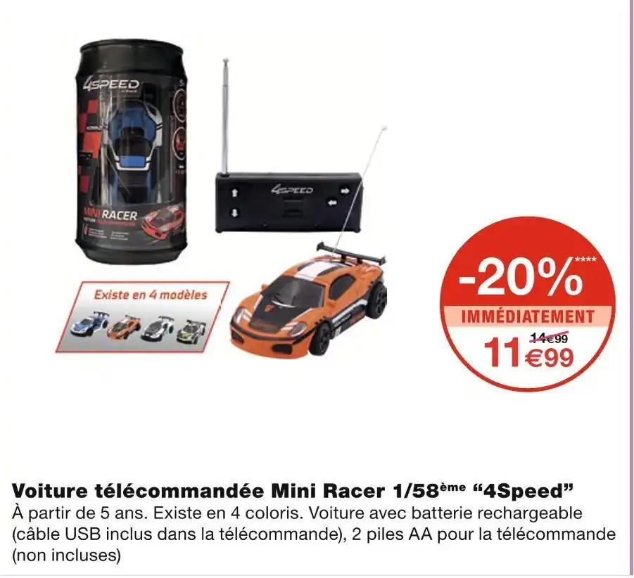4Speed Voiture télécommandée Mini Racer 1/58ème