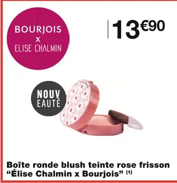 Élise Chalmin x Bourjois Boîte ronde blush teinte rose frisson