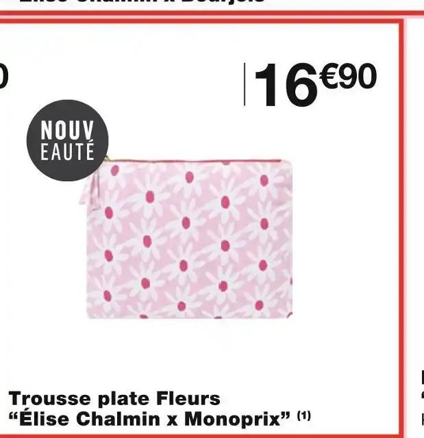 Élise Chalmin x Monoprix Trousse plate Fleurs