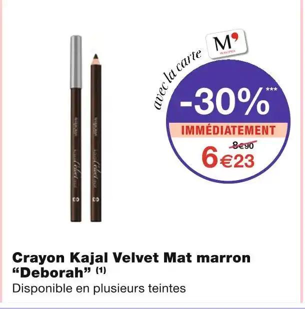 Deborah Crayon Kajal Velvet Mat marron