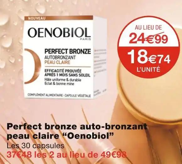 Oenobiol Perfect bronze auto-bronzant peau claire