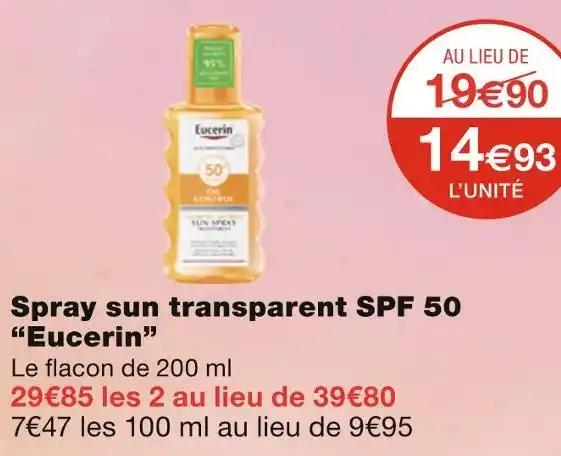 Eucerin Spray sun transparent SPF 50