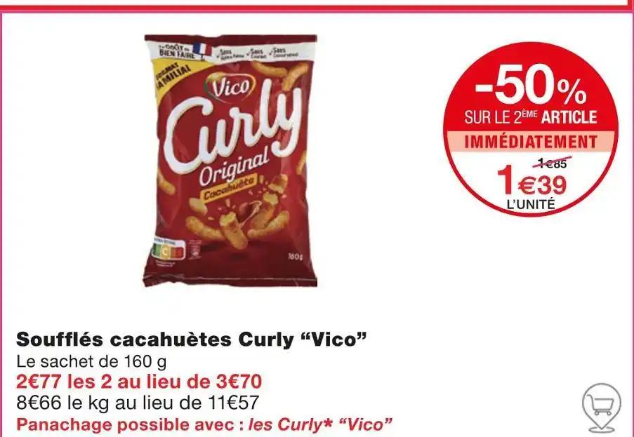 Vico Soufflés cacahuètes Curly