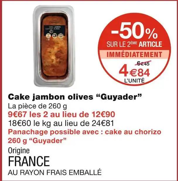 Guyader Cake jambon olives