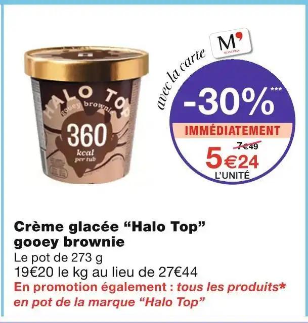 Halo Top Crème glacée gooey brownie