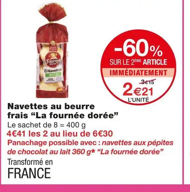 La fournée dorée Navettes au beurre frais