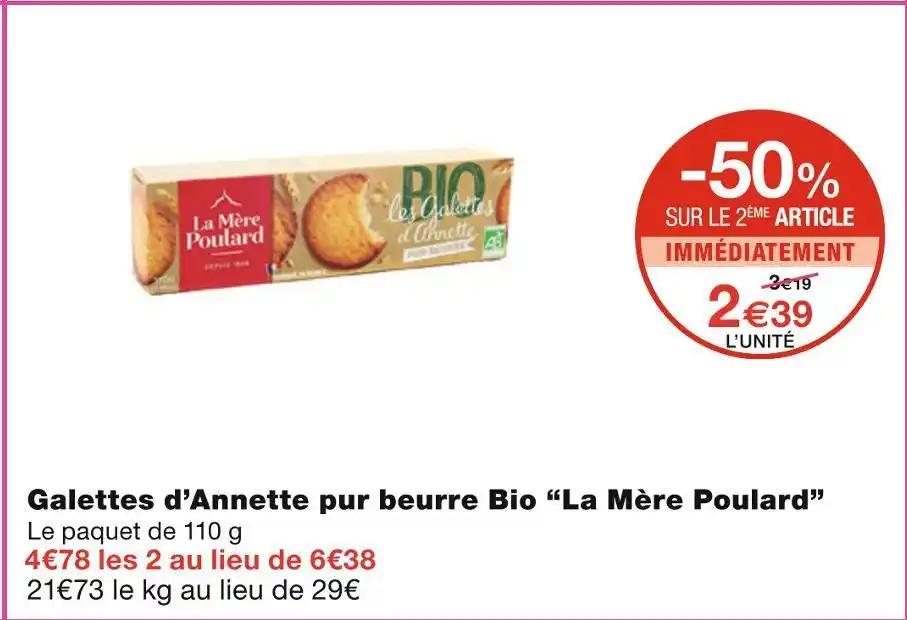 La Mère Poulard Galettes d’Annette pur beurre Bio