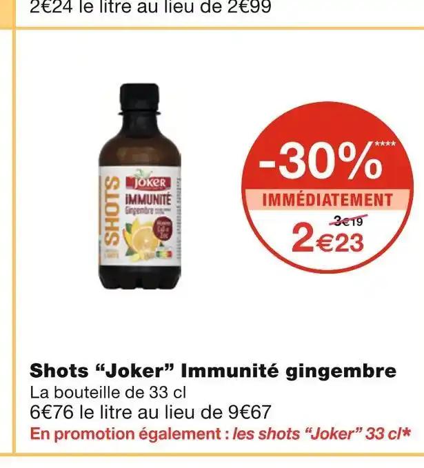 Joker Shots Immunité gingembre