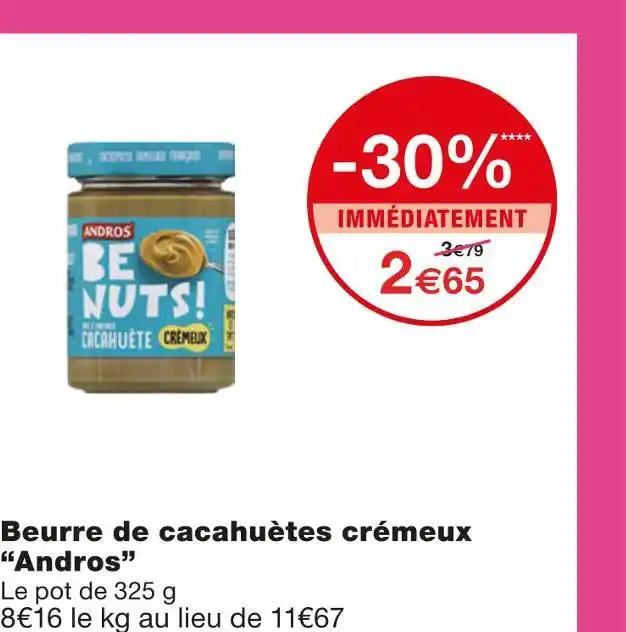 Andros Beurre de cacahuètes crémeux