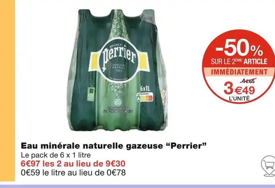 Perrier Eau minérale naturelle gazeuse