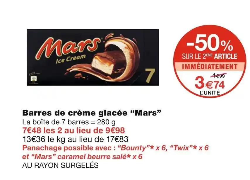 Mars Barres de crème glacée