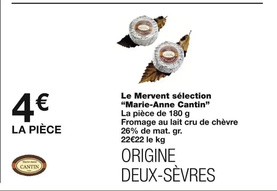 Marie-Anne Cantin Le Mervent sélection