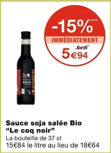 Le coq noir Sauce soja salée Bio