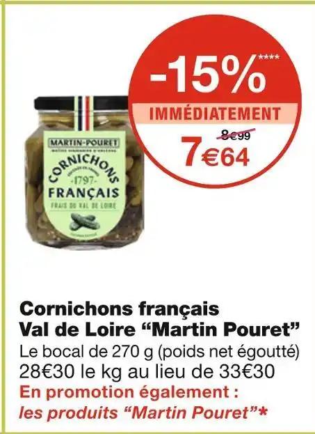 Martin Pouret Cornichons français Val de Loire