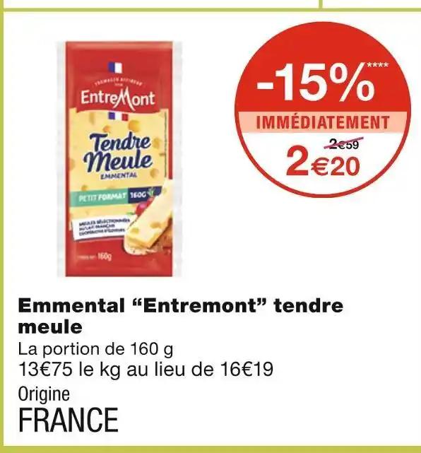 Entremont Emmental tendre meule