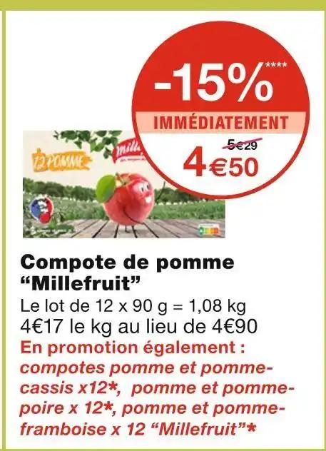 Millefruit Compote de pomme
