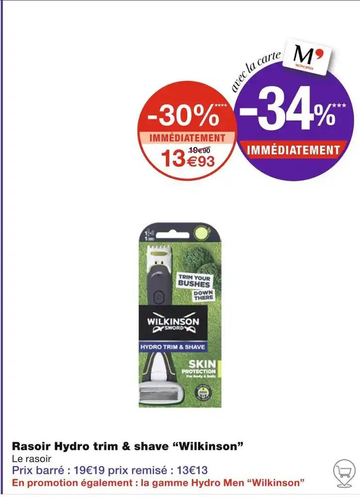 Wilkinson Rasoir Hydro trim & shave