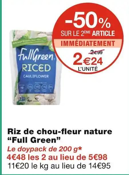 Full Green Riz de chou-fleur nature