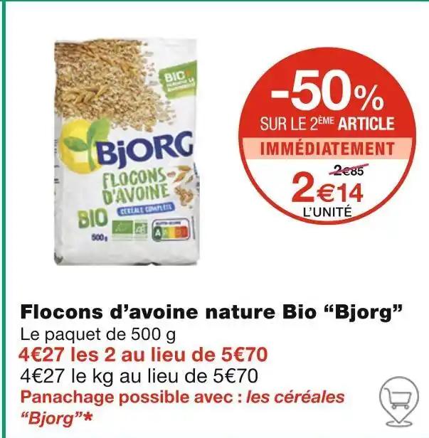 Bjorg Flocons d’avoine nature Bio