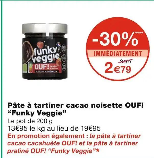 Funky Veggie Pâte à tartiner cacao noisette OUF!