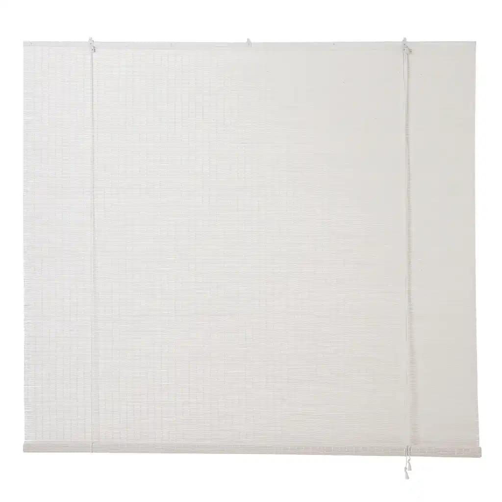 Store enrouleur bambou Colours Java blanc 160 x 180 cm