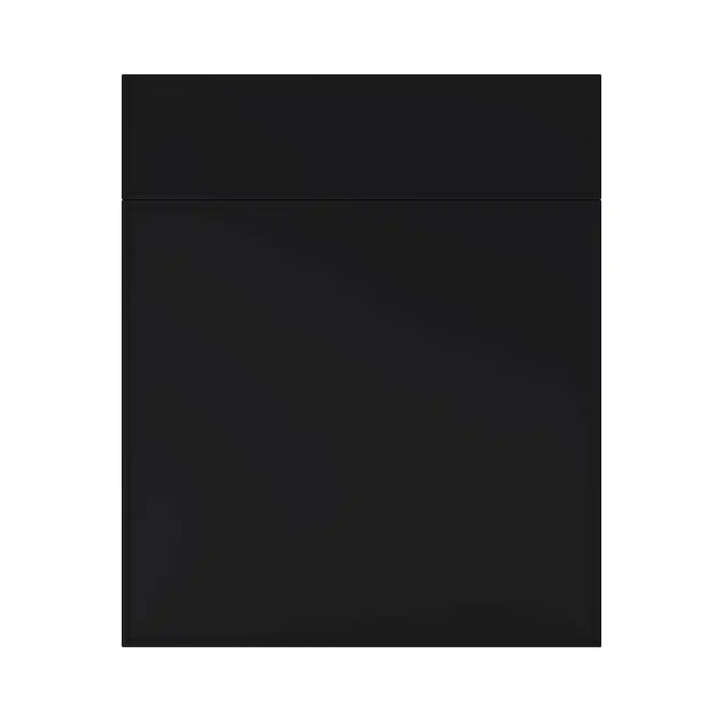 Façade de cuisine 1 porte et 1 tiroir Pasilla noir mat l. 60 cm x H. 72 cm GoodHome