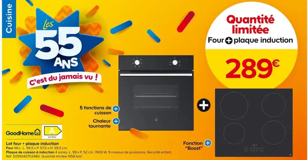 GoodHome Lot four + plaque induction