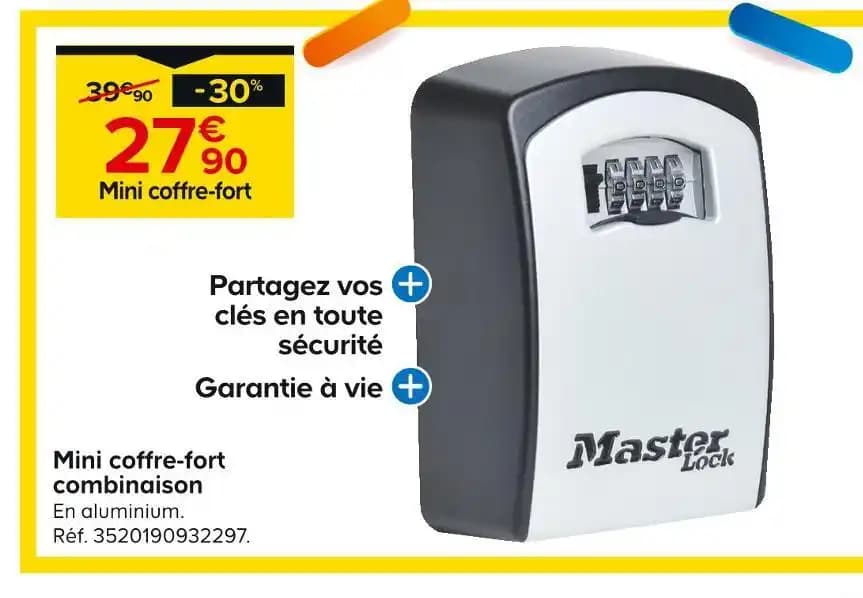 Mini coffre-fort combinaison