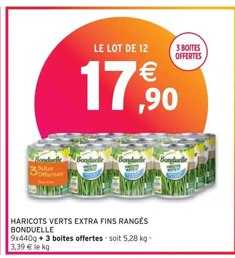 BONDUELLE HARICOTS VERTS EXTRA FINS RANGÉS