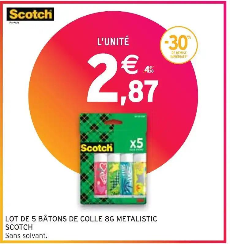 SCOTCH LOT DE 5 BÂTONS DE COLLE 8G METALISTIC