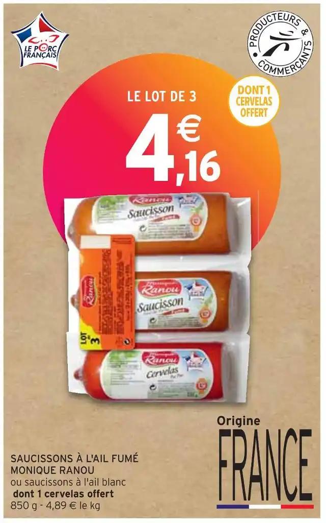 MONIQUE RANOU SAUCISSONS À L'AIL FUMÉ