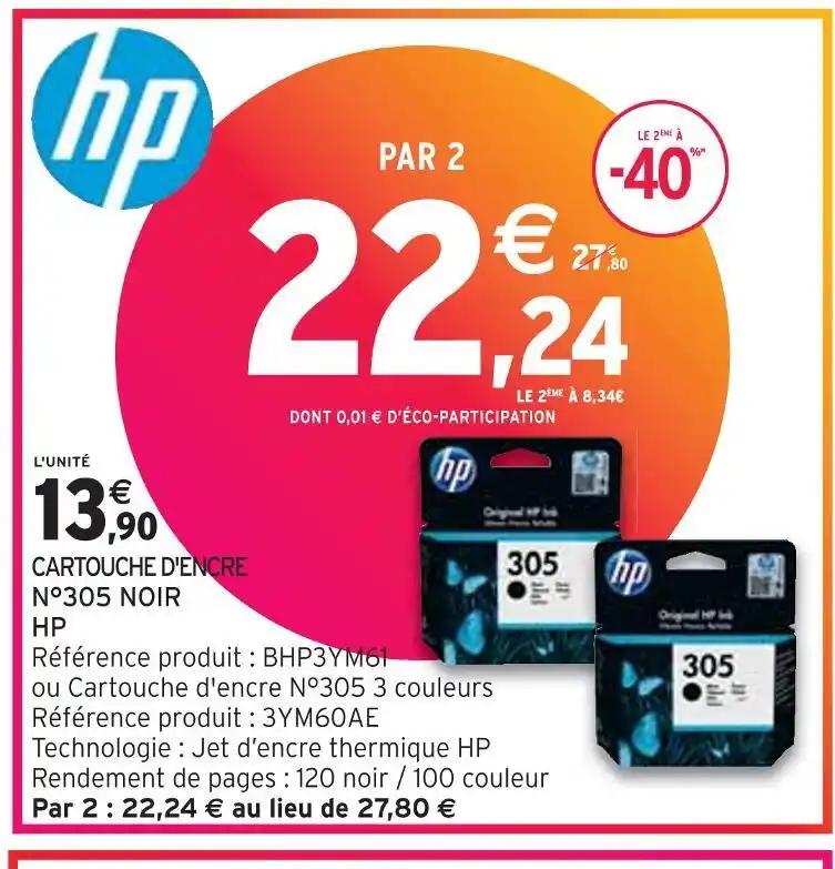 HP CARTOUCHE D'ENCRE N°305 NOIR