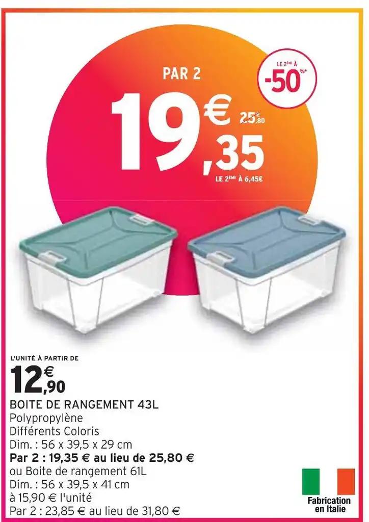 BOITE DE RANGEMENT 43L