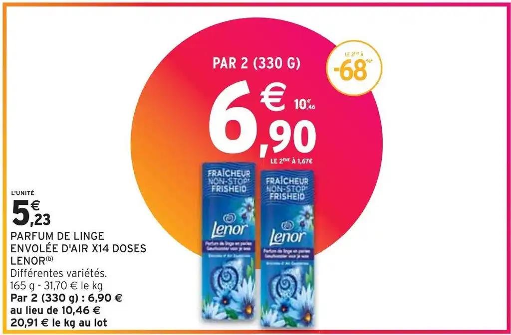 LENOR PARFUM DE LINGE ENVOLÉE D'AIR X14 DOSES (b)