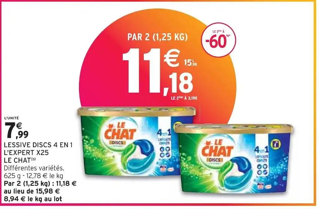 LE CHAT LESSIVE DISCS 4 EN 1 L'EXPERT X25 (b)