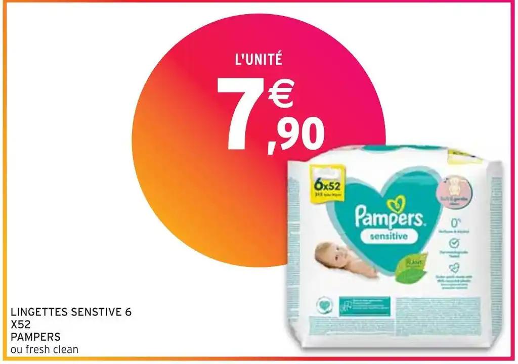 PAMPERS LINGETTES SENSTIVE 6 X52