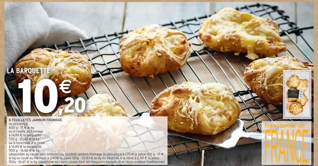 6 FEUILLETÉS JAMBON FROMAGE