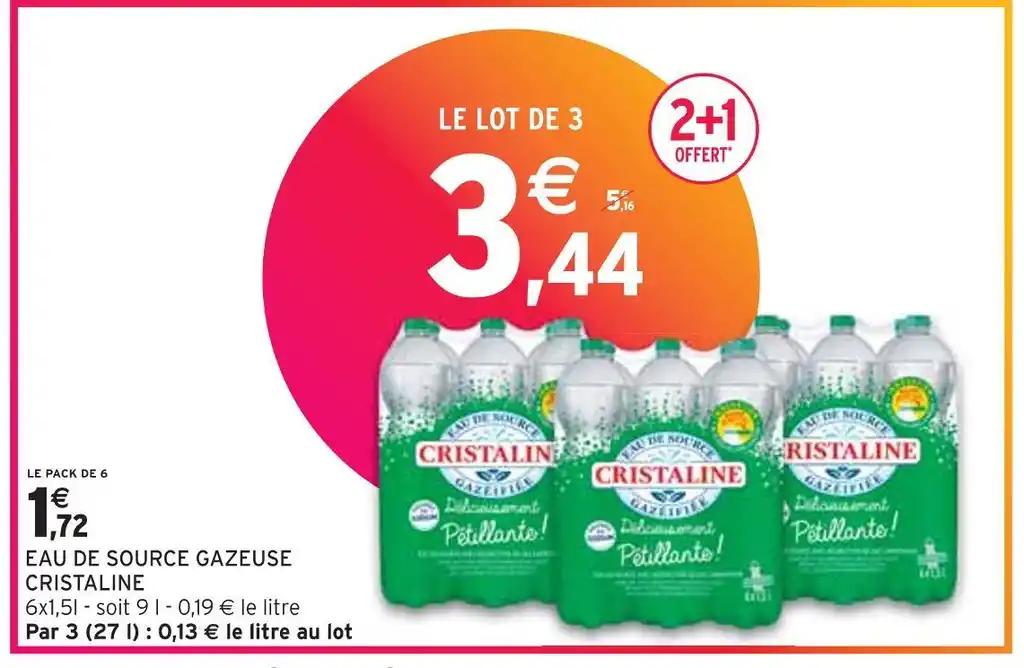 CRISTALINE EAU DE SOURCE GAZEUSE