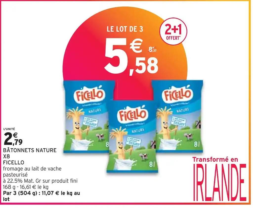 FICELLO BÂTONNETS NATURE X8