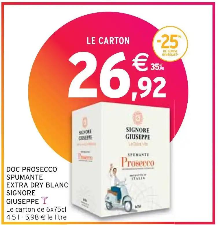 SIGNORE GIUSEPPE DOC PROSECCO SPUMANTE EXTRA DRY BLANC