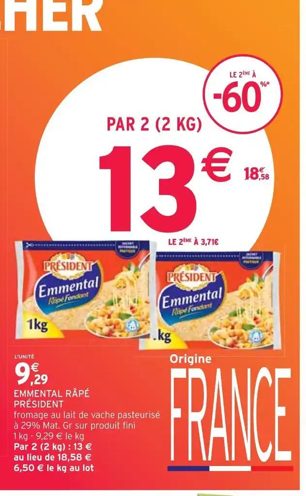 PRÉSIDENT EMMENTAL RÂPÉ